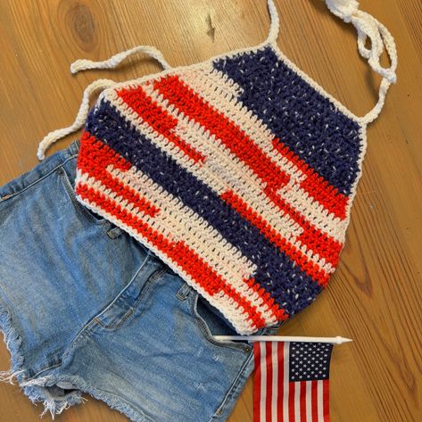 Needed a cute top for this weekend’s #4thofjuly festivities! #CrookedHookCreations #CrookedHook #crochet #crochettop #crochetaddict #crochetlove Crochet Cup Top, Cute Top, Crochet Ideas, Cute Tops, This Weekend, Crochet Top, 4th Of July, Festival, Crochet