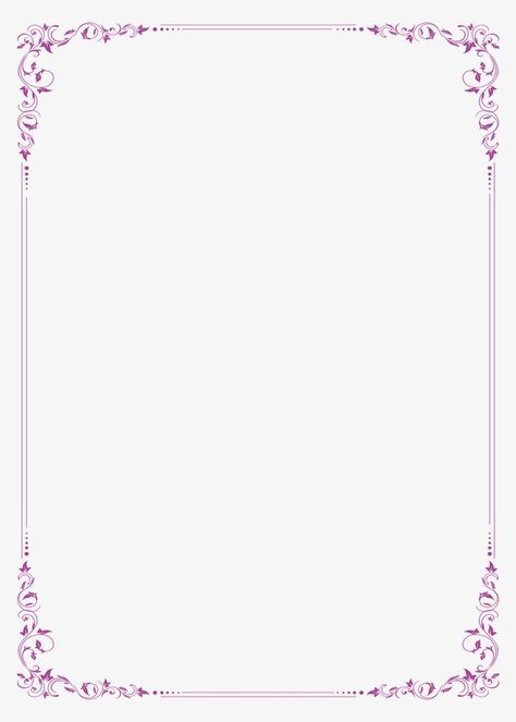 Purple Frame Border Aesthetic, Purple Frame Border, Purple Border Frame, Purple Border Design, Work Immersion, Investigatory Project, Purple Png, Printable Paper Patterns, Purple Pages