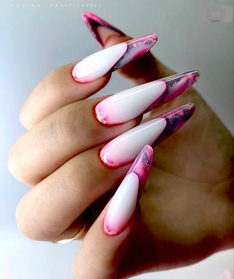 Vip Nails, Firework Nails, Kylie Nails, Almond Nails French, Long Gel Nails, Halloween Nails Easy, August Nails, Stiletto Nail Art, Magic Nails