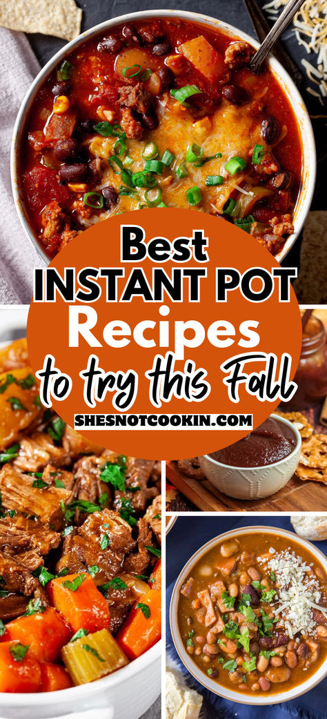 Best instant pot recipes photo collage with text overlay. Good Instapot Recipes, Rainy Day Instant Pot Recipes, Amazing Instant Pot Recipes, Fall Dinner Recipes Easy Instant Pot, Instapot Stew Recipe, Instant Pot Hearty Meals, Healthy Instant Pot Recipes Beef, Instant Pot Fall Dinner Recipes, Cheap And Easy Instant Pot Meals