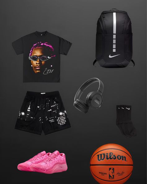 Hooper Fits, Basketball Drip, Basketball Fits, Basketball Outfits, Ball Outfits, Aesthetics Outfits, Basketball Outfit, Nba Fashion, Dark Aesthetics