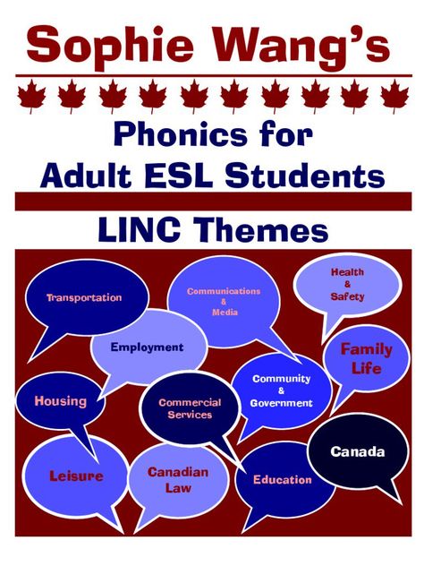 Literacy - High School to Adult Illustrated LINC/Life Skill Theme Units Finally a phonics book specifically for adult and young adult ESL students. This book includes an audio CD. Esl Teaching Resources, Phonics Books, Superlative Adjectives, English Language Learners, Esl Teaching, English As A Second Language, Teaching Methods, Classroom Management, Life Skills