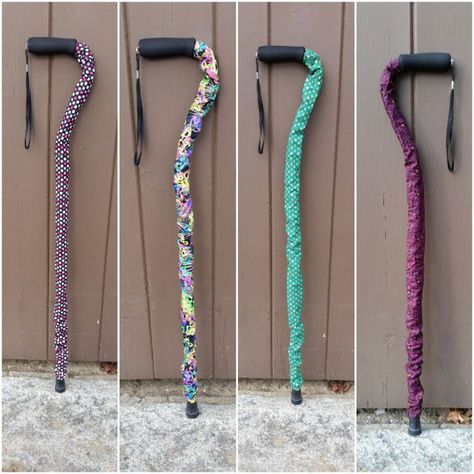 Decorate Walking Cane Diy, Steampunk Cane Diy, Walking Cane Accessories, Wheelchair Hacks, Disabled Fashion Cane, Cane Toppers Walking Sticks, Teeth Implants, Ankle Injury, Wooden Canes