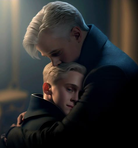 Scorpius Malfoy And Draco, Scorpius And Draco Fanart, Harry Potter Sick Fanart, Draco Kissing Someone, Draco And Scorpius Malfoy, Draco Malfoy And The Mirror Of Ecidyrue, Draco Malfoy And Scorpius Fanart, Draco Malfoy Kissing Y/n, Draco Malfoy And Scorpius