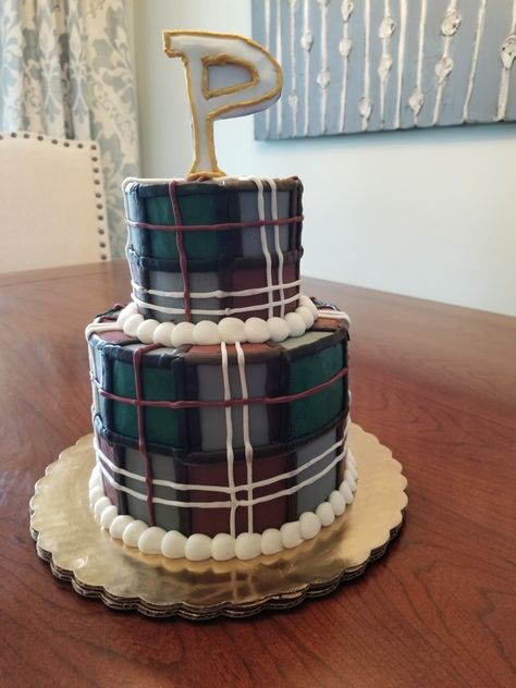 Plaid Birthday Cake by Cindy For The Design Staff Plaid Birthday Cake, Birthday Cake, Plaid, Cake, Birthday, Design