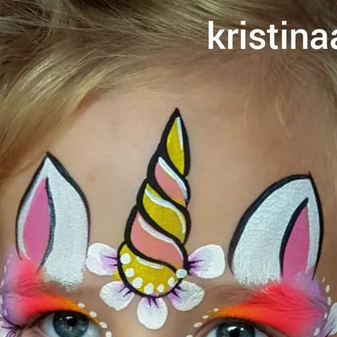 Rainbow Unicorn Face Paint Easy, Kids Unicorn Face Paint, Unicorn Body Painting, Unicorn Face Paint Step By Step, Face Painting Ideas Unicorn, Unicorn Face Paint Easy For Kids, Face Paint Unicorn Easy, Simple Unicorn Face Paint, Rainbow Unicorn Face Paint