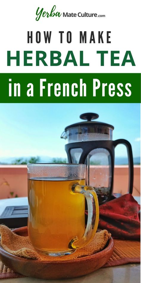 French Press For Tea, French Press Coffee How To Make, Loose Tea Recipes, Homemade Herbal Tea, French Press Coffee Recipe, Types Of Teas, Making Herbal Tea, Healthy Teas Recipes, Glass French Press