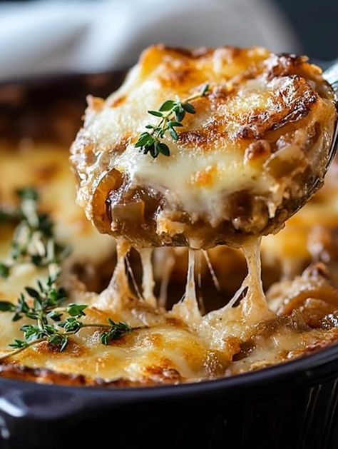 French Onion Soup Casserole French Onion Noodle Casserole, Recipes Using Canned French Onion Soup, Recipes With French Onion Soup, French Onion Soup Casserole, Onion Soup Casserole, Best Whole Grain Bread, French Onion Casserole, Onion Casserole, Classic French Onion Soup