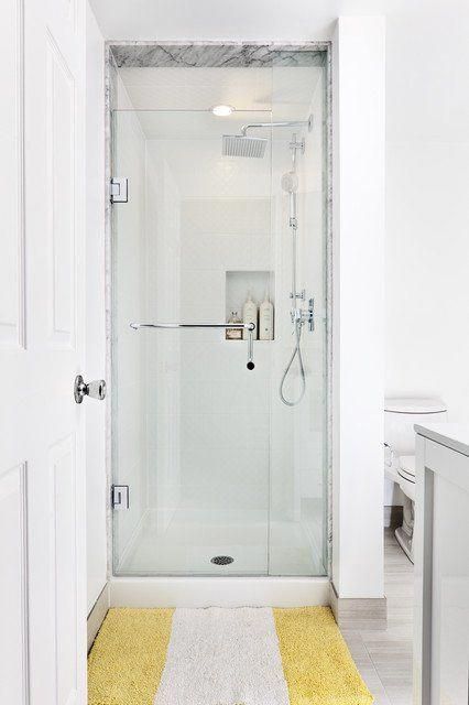 18 Small but Functional Shower Design Ideas #bathroomdesignideas Small Shower Stalls, Shower Design Ideas, Small Shower Remodel, Small Bathroom With Shower, Small Showers, Steam Showers Bathroom, Basement Bathroom, Glass Bathroom, Bad Design