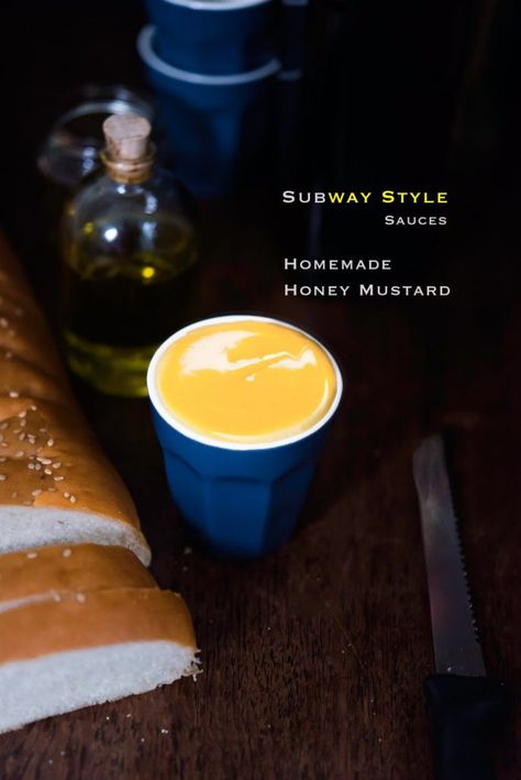 Homemade Subway Sauces Subway Honey Mustard Recipe, Submarine Sauce Recipe, Subway Sauces, Sandwich Sauce, Sweet Onion Sauce, Honey Mustard Sauce Recipe, Honey Mustard Recipes, Recipes With Ingredients, Sandwich Sauces