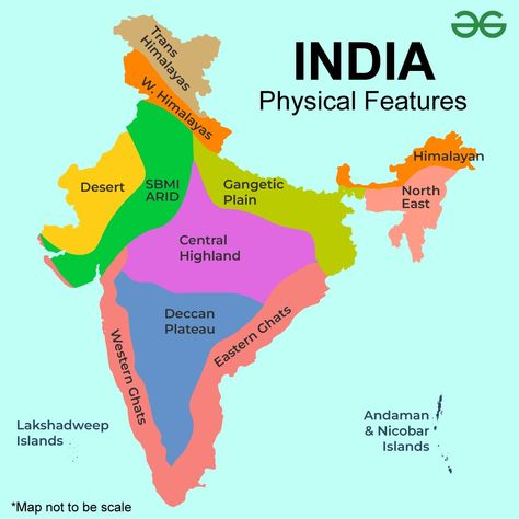 Physical Features of India - GeeksforGeeks Physical Features Of India Map, Physical Features Of India Project, Physical Map Of India, Software Testing Interview Questions, Geography Knowledge, Software Design Patterns, What Is Software, Basic Geography, Java Tutorial