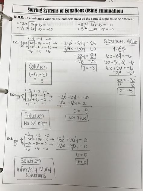 Super excited to share these resources with you today after all the amazing feedback from twitter. Last week I shared a photo of my newest d... Equations Notes, College Math, College Algebra, Teaching Algebra, Systems Of Equations, Learning Mathematics, Math Tutorials, Maths Algebra, Math Notes