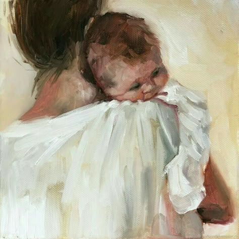 Mom And Baby Painting, Family Acrylic Painting, Motherhood Painting, Motherhood Art, Child Painting, Mum And Baby, Mother Art, Baby Painting, Family Painting