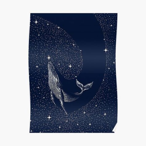 Whale Constellation, Cosmic Whale, Emily Hughes, Whale Poster, Abstract Painting Acrylic Modern, Space Whale, Whale Art Print, Whale Design, Underwater Art