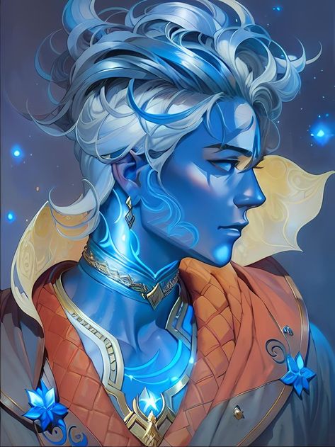 Genasi Wizard, Water Genasi, Pathfinder Character, Dnd Characters, Wizard, Dungeons And Dragons, Character Inspiration, Aura, Concept Art