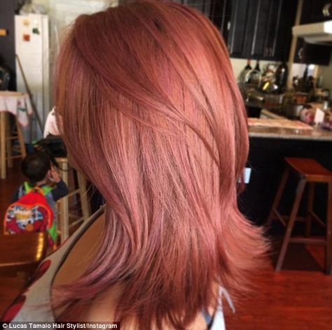 Full-on rouge: The look can either be dramatic and striking, as seen above ... Hair Color Names, Unnatural Hair Color, Undercut Haircut, Shades Of Red Hair, Plum Hair, Gold Hair Colors, Hair Color Rose Gold, Latest Hair Color, Trendy Hair Color