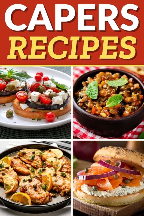 Try these capers recipes for new, exciting, flavorful meals that the entire family will enjoy! From appetizers like crostini to entrees like salmon and salads, you'll never want to be without a jar of capers again. Easy Recipes Using Capers, How To Use Capers, Recipes With Capers Healthy, Recipes Using Capers, Recipes With Capers, Capers Salad, French Potato Salad, Vegan Mediterranean, Capers Recipe