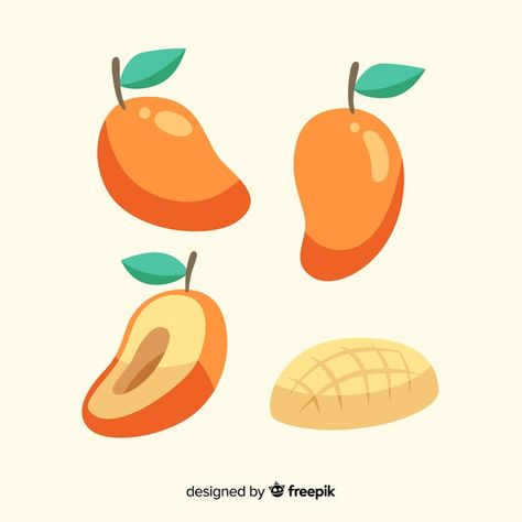 Mango Illustrations Design, Mango Graphic Design, Mango Illustrations, Mango Vector, Mango Design, Mango Collection, Fruit Picture, Graphic Design Photoshop, Fruit Illustration