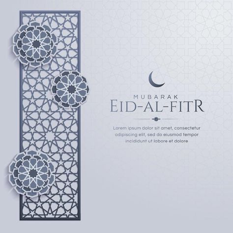 Eid Al-Fitr Mubarak Islamic Style Greeting Background with Luxury Elegant Ornaments Eid Al Fitr Greeting, Elegant Ornaments, Islamic Style, Eid Al Fitr, Vector Art, Vector Free, Clip Art