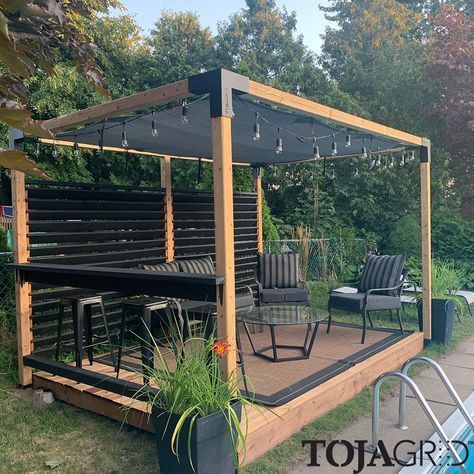 Toja Grid, Wooden Gazebo, Backyard Gazebo, House Outdoor, Backyard Pergola, Have Inspiration, Diy Pergola, Pergola Patio, Outdoor Pergola