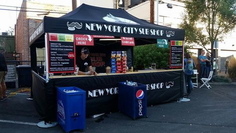 Custom Food Trucks, Food Vendor, Custom Canopy, Vendor Booth, Event Signage, Stall Designs, Food Stands, Food Tent, Event Tent