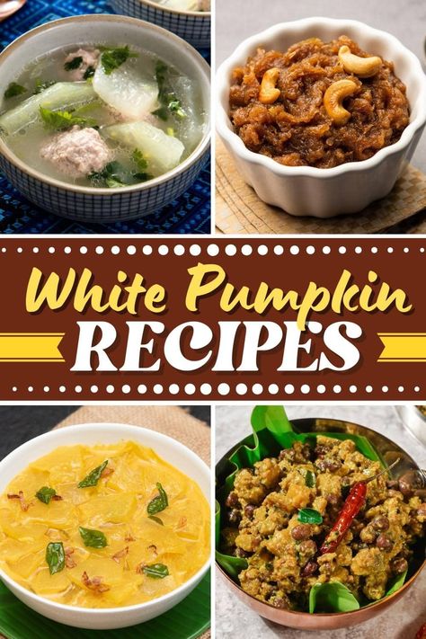 These yummy white pumpkin recipes are perfect for fall! From pie to stew to curry, you'll love making these tempting pumpkin dishes. What To Do With White Pumpkins, White Pumpkin Puree Recipes, Flat White Boer Pumpkin Recipe, White Pumpkins Recipes, White Pumpkin Recipes Indian, White Pumpkin Recipes, White Pumpkin Soup, Winter Melon Soup, Pumpkin Recipes Dinner