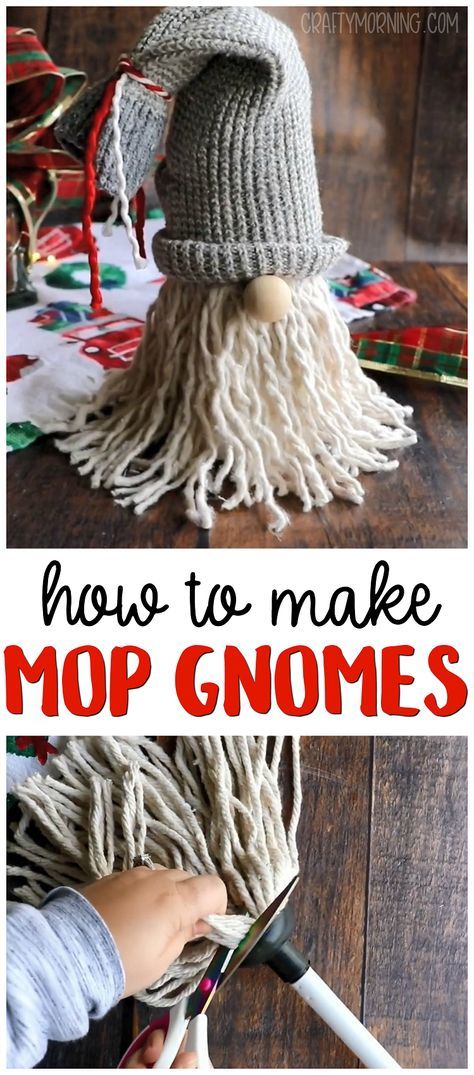 Mop Gnomes, Xmas Crafts Kids, Xmas Crafts Diy, Dollar Store Christmas Decor, Crafty Morning, Dollar Store Christmas Crafts, Christmas Crafts Diy Projects, Christmas Crafts For Adults, Dollar Store Christmas