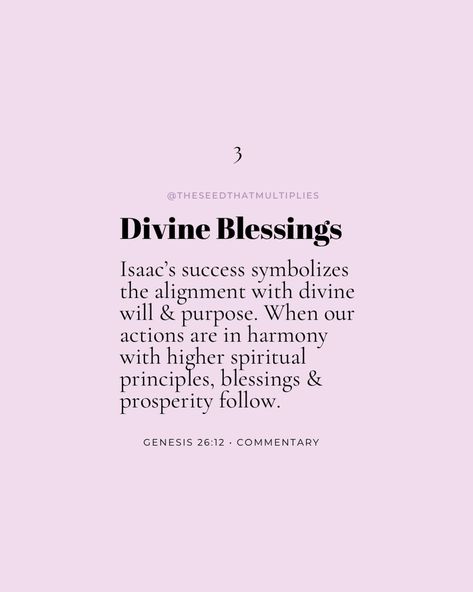 💜Genesis 26:12 ——> emphasizes the power of faith, intention, and alignment with divine principles to manifest abundance and blessings in our life. It highlights the importance of sowing positive seeds *thoughts, actions, intentions* and trusting in the divine process to yield abundant and miraculous results! #theseedthatmultiplies : : : #bible #biblestudy #bibleverse #genesis #spirituality #spiritualawakening #spiritualjourney #god Manifest Abundance, Have Faith, Faith In God, The Divine, Spiritual Journey, Spiritual Awakening, Our Life, Bible Study, Bible Verses