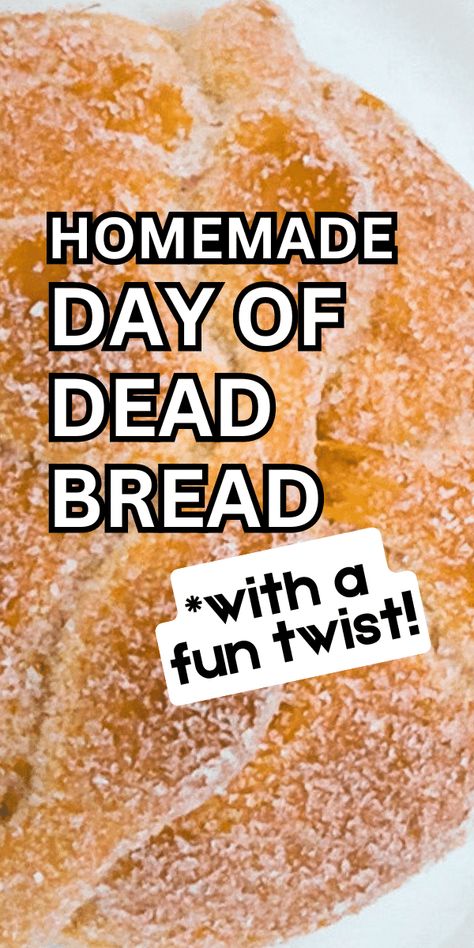 Homemade Mexican Day Of The Dead Bread Recipe - how to make pan de muerto from scratch! This Bread of Dead is a traditional food for Dia de los Muertos or Day of Dead celebrations. Step by step how to make Day of The Dead Altar Bread with bone decorations. Get our special twist on this Mexican bread recipe! #dayofdeadbread #mexicanrecipes #breadrecipe #diadelosmuertos Day Of The Dead Bread Recipe, Day Of The Dead Food, Dead Bread Recipe, Day Of The Dead Bread, Bread Of The Dead, Day Of The Dead Altar, Bone Decorations, October Food, Bread Recipe Video