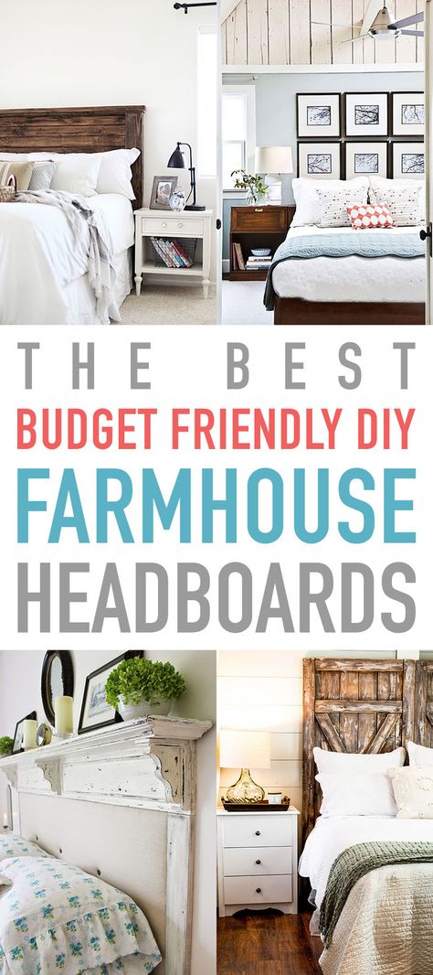 Farmhouse Headboards, Diy Headboard Wooden, Headboard Alternative, Farmhouse Projects, Farmhouse Guest Bedroom, Diy Wood Headboard, Farmhouse Headboard, Farmhouse Bedrooms, Diy Headboard Upholstered