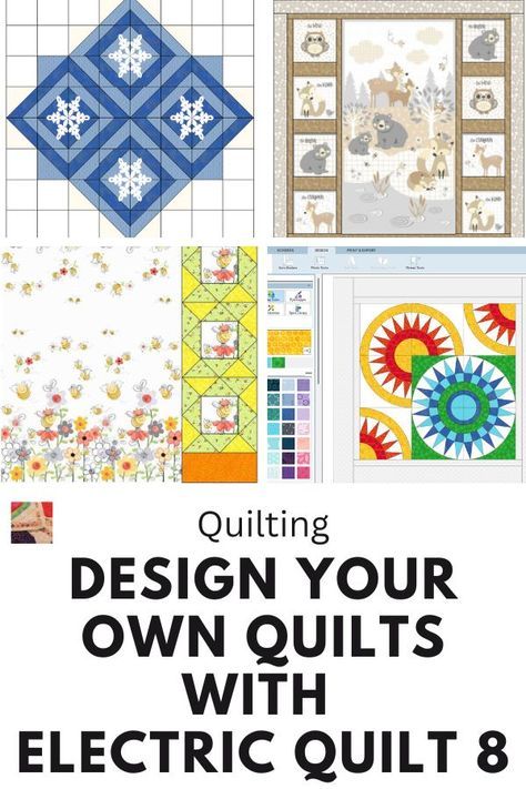 With Electric Quilt 8 Software, also known as EQ8, you can create your quilt designs. In the linked video demonstration, I show the basics of Electric Quilt 8. Star Wars Quilt, Electric Quilt, Paper Quilt, Sampler Quilt, Foundation Piecing, Quilt Design, Quilt Designs, Panel Quilts, Quilting Techniques