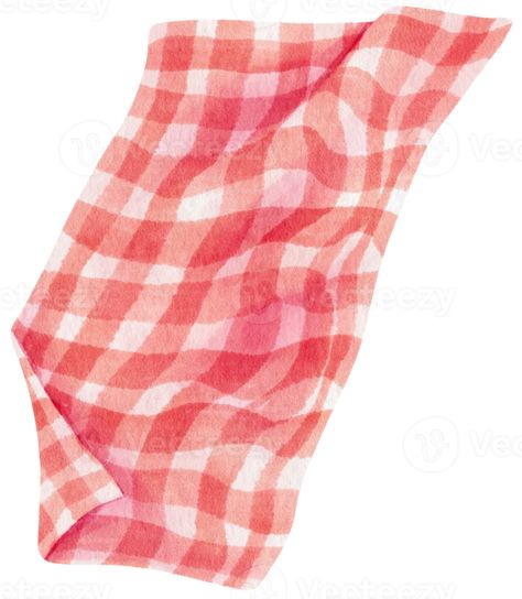 Watercolor Picnic, Red Checkered, Beach Picnic, Free Png, Clip Ins, Beach Towel, Picnic Blanket, Royalty, Royalty Free