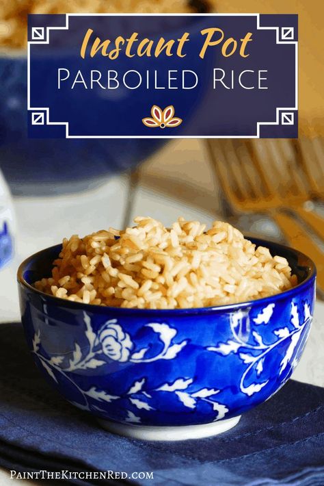 Instant Pot Parboiled Rice (converted rice) produces perfect rice every time. Healthier than regular white rice, parboiled rice grains are firm and tend to be less sticky or clumpy. Learn how to pressure cook Instant Pot parboiled white rice and parboiled brown rice. #parboiledrice #instantpot #pressurecooker #rice Parboiled Rice Instant Pot, Rice In The Instant Pot, Best Instapot Recipes, Pressure Cooker Rice, Pressure Cooking Recipes, Parboiled Rice, Indian Rice Recipes, New Orleans Recipes, Perfect Rice