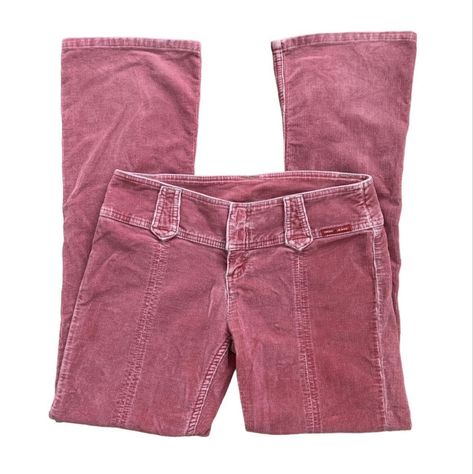 #pink #fashion #1 #aesthetic #tiktok #pinkaesthetictheme #pinkcore #pinkpants #lowrisejeans #lowrisepants #lowrise #pinkjeans #jeans #bootcut #bootcutjeans #corduroy #corduroypants #depop Low Rise Pants, Pink Y2k, Corduroy Jeans, 1 Aesthetic, Aesthetic Tiktok, Pink Jeans, Jeans Bootcut, Pink Pants, Low Rise Jeans