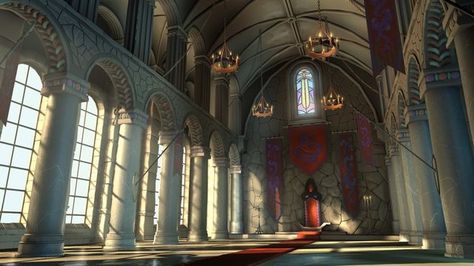 Southern Aritheia Throneroom King's Throne, King Room, Hyrule Castle, Castle Interior, Desenhos Love, Ball Room, Games Design, Heroic Fantasy, Castles Interior