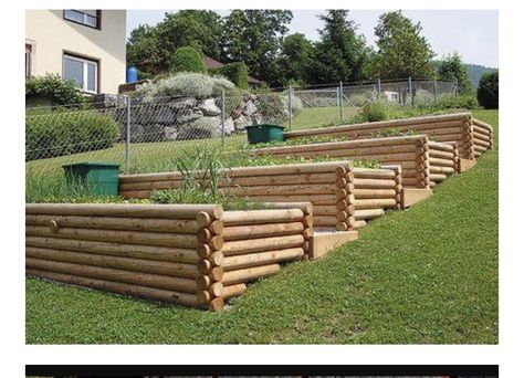 Steep Gardens, Hillside Garden, Garden Fence Panels, Sloped Backyard, Landscaping Retaining Walls, Backyard Garden Landscape, Tiered Garden, Hillside Landscaping, Diy Raised Garden