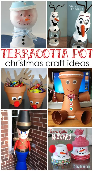 Creative Terra Cotta Flower Pot Christmas Crafts - Crafty Morning Crafty Morning, Clay Pot Projects, Christmas Creative, Christmas Craft Ideas, Terra Cotta Pot, Terra Cotta Pot Crafts, Terracotta Flower Pots, Flower Pot Crafts, Clay Pot Crafts