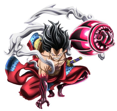 Gear 4 Tank Man, Luffy Gear 4, Luffy Anime, One Piece Tattoos, One Piece Cartoon, Gear 4, Anime Drawing Books, One Peice Anime, Dope Cartoon Art