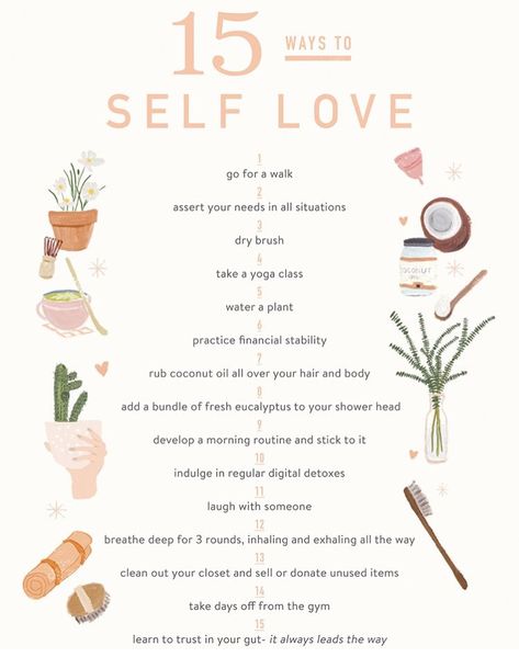 Lee From America - 15 Ways to Self Love Poster. LOVE!!  leefromamerica Self Love Checklist, Instagram Checklist, Vie Motivation, Love Posters, Mental And Emotional Health, Self Care Activities, Dry Brushing, Self Care Routine, Self Improvement Tips