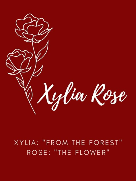 The name Xylia means "From the forest" and Rose is the flower rose. Overall the names means "The rose of the forest." Forest Names, Spiritual Names, Meaningful Baby Names, Tipografi 3d, Female Character Names, Girl Names With Meaning, Bahasa Jepun, Rare Baby Names