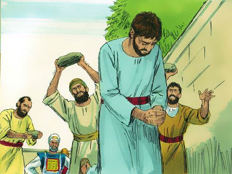 Uncertain Times: Stephen is Stoned Free Bible Images, Bible Overview, Bible Images, Bible Illustrations, Free Stories, Free Bible, Bible Crafts, Bible Lessons, Bible Stories