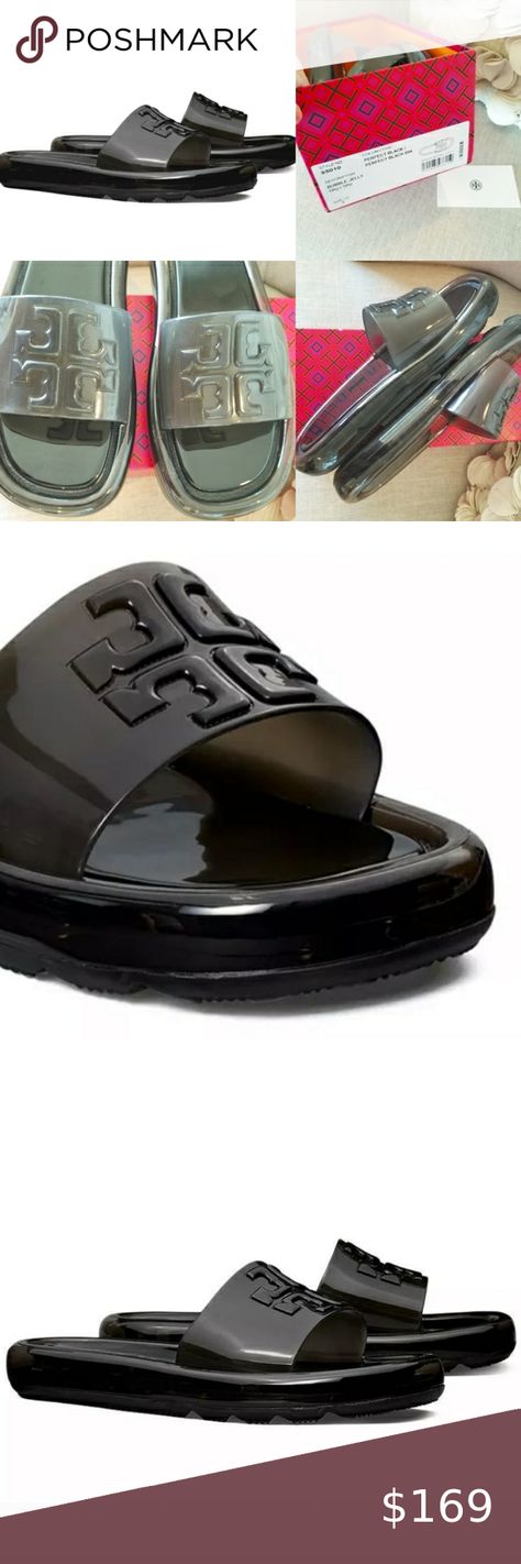 Tory Burch Bubble Jelly Slide Sandal Black NWT Designer Luxury Athleisure Flats Tory Burch Bubble Jelly, Luxury Athleisure, Jelly Slides, Pool Slide, Waterproof Shoes, Jelly Sandals, Beach Pool, In My Opinion, Tory Burch Shoes