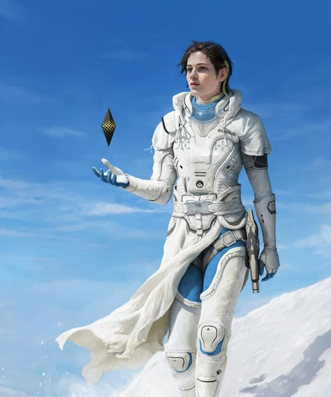 Sci Fi Character Design, Snowy Field, Sci-fi Armor, Space Fantasy, Planets Art, Spaceship Art, Science Fiction Art, Armor Concept, Space Opera