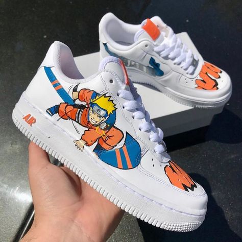 525 Likes, 4 Comments - The Customs Connect (@thecustomsconnect) on Instagram: “Naruto AF1’s Cop or drop? 🤷‍♂️ | Rate them 1-10! 🔥 @thecustomsconnect - your daily dose of custom…” Angelus Paint, Naruto Shoes, Anime Air Force 1, Naruto Clothing, Af1 Shoes, Anime Custom, Custom Af1, Custom Shoes Diy, Nike Shoes Air Force