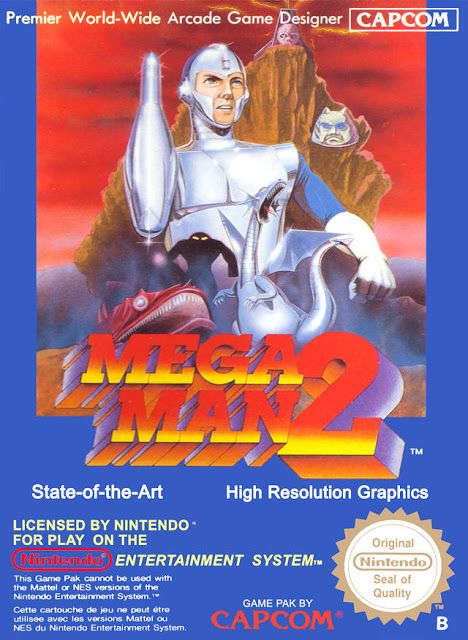 Megaman 2 box art for the european release Mega Man 2, Bad Video, 80s Video Games, Sega Master System, Street Fighter 2, Video Game Collection, Retro Gaming Art, Megaman X, Nes Games