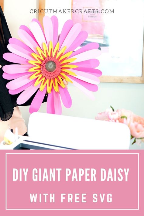 Cricut paper craft ideas | Cricut projects for beginners | Cricut flowers | | giant flower svg free | layered flower svg |free flower svg files for cricut | giant paper flower svg free | Paper Gerbera Daisy, Flower Svg Free, Layered Flower Svg, Daisy Template, Cricut Flowers, Flower Svg Files, Diy Crafts For Teen Girls, Easy Crafts To Sell, Cricut Birthday