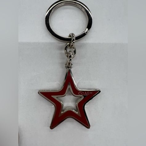 Coach Open Star Silver Hardware Keychain Fob Bag/Purse Charm In Red Coach068 - 069 New Without Tags Vintage Style No Longer In Store Or The Outlets. Coach Style 7358 100% Authentic Coach, Purse, Shoulder Bag, Tote, Keychain Fob Key Ring, Key Chain, Purse Charm, Backpack, Accessory,Jewelry,Cool Gift, Unique Gift, Mother's Day, Anniversary, Present,Gift, Birthday. White Cascading Daisies Silver Hardware Keychain Fob Bag/Purse Charm Nwot Add To Your Phone Add To Your Purse Or Attach To Your Keychai Keychain Essentials, Cool Keychains, Key Keychain, Stanley Cups, Slouch Socks, Star Silver, Unique Keychains, Keychain Fob, Chain Purse