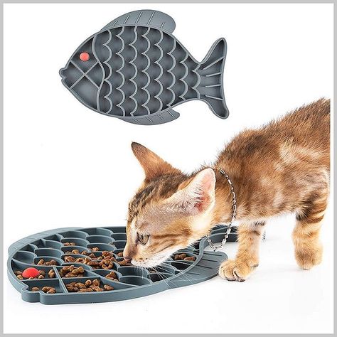 Pet Fun Mat Slow Portable Dog Feeder Bowl Lick Mat- Cat Slow Feeder Dog Bowl Non Slip Cat Slow Feeder, Niche Chat, Cat Food Bowl, Cat Feeder, Slow Feeder, Cat Bowl, Dog Feeder, Animal Sanctuary, Cat Feeding