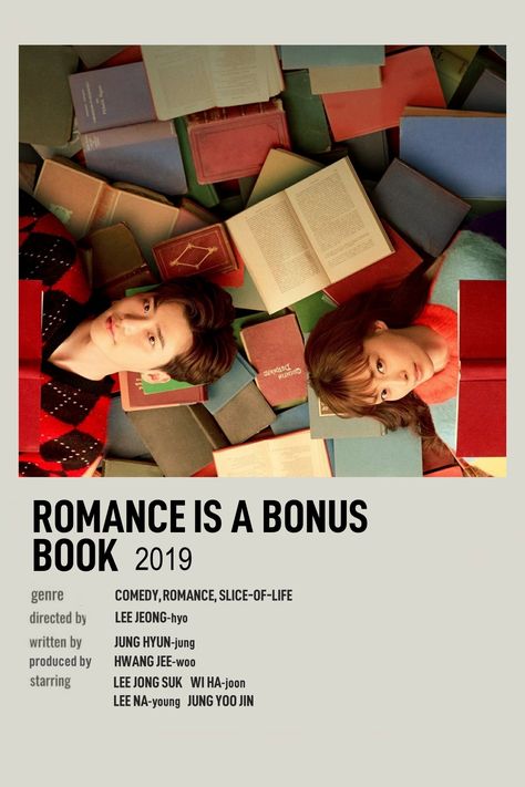 K-Drama Romance Is A Bonus Book Polaroid Poster Book Polaroid Poster, Book Polaroid, Romance Is A Bonus Book, Kdramas To Watch, Drama Fever, Korean Drama Series, Film Posters Minimalist, Drama Tv Shows, Romance Comedy