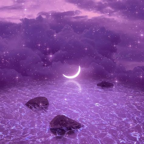 Yellow Mermaid Aesthetic, Moon Over Water, Ocean Clouds, Beautiful Moon Pictures, Ethereal Nature, Yellow Mermaid, Purple Aesthetic Background, Purple Magic, I Know Nothing